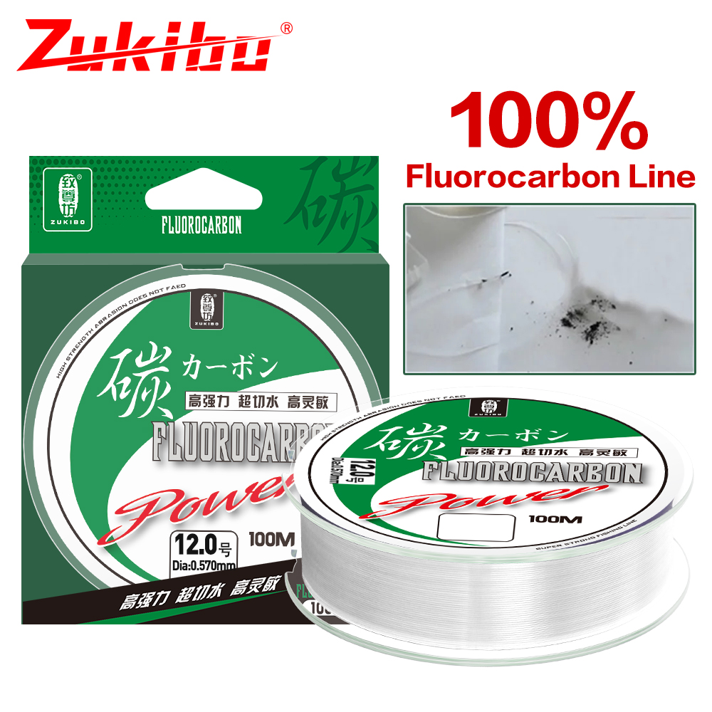ZUKIBO 50m 100m 100% Fluorocar - огляд і ціна Ice Fishing Line