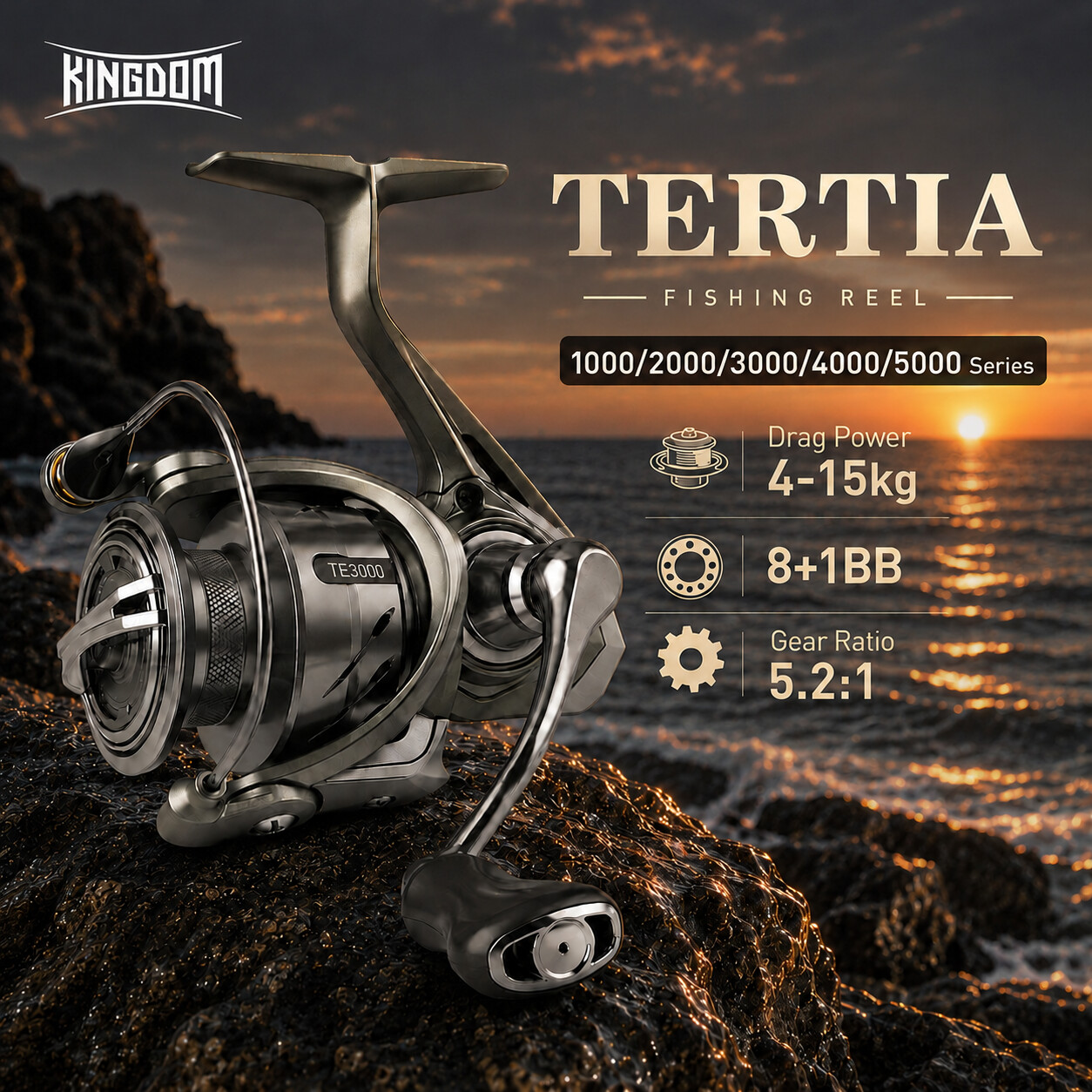 KINGDOM TERTIA Spinning Fishin - огляд і ціна Kastking Reel Zephyr