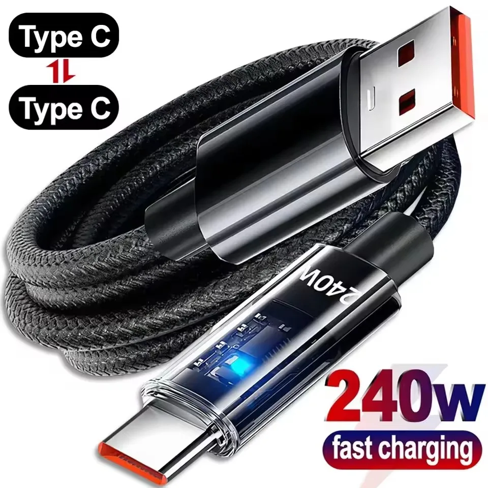 240W Dual Charging Line Type-C - огляд і ціна Braided Line
