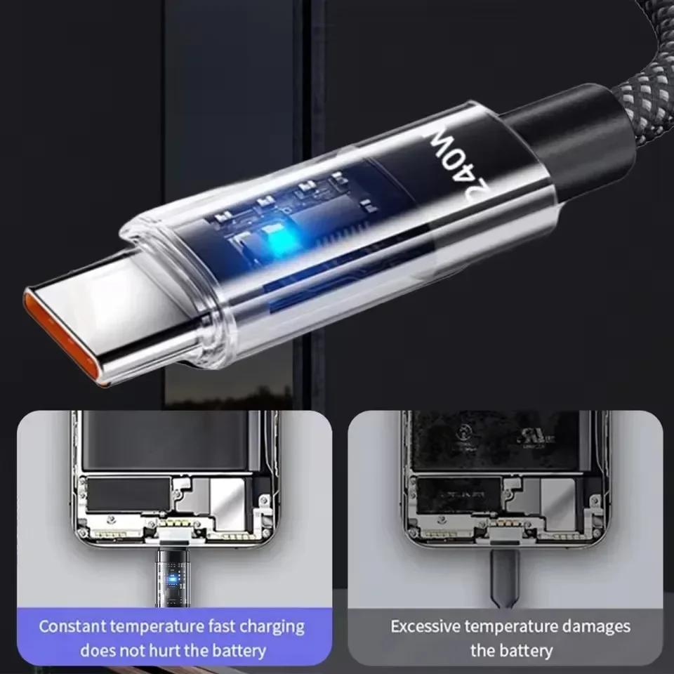 240W Dual Charging Line Type-C - огляд і ціна Braided Line